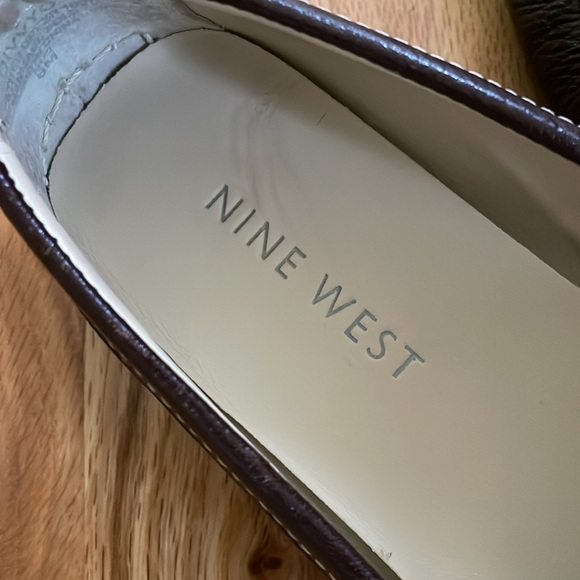 Nine West Leather Brown Loafer Buckle Flat Driving Moc Moccasin Shoe Women 6 - Picture 3 of 7